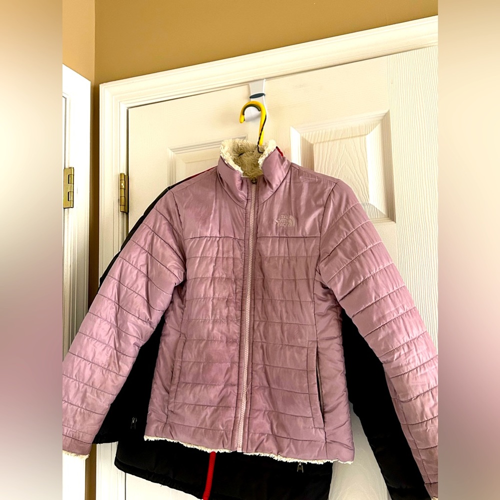 Girls North Face Reversible Fleece Winter Jacket